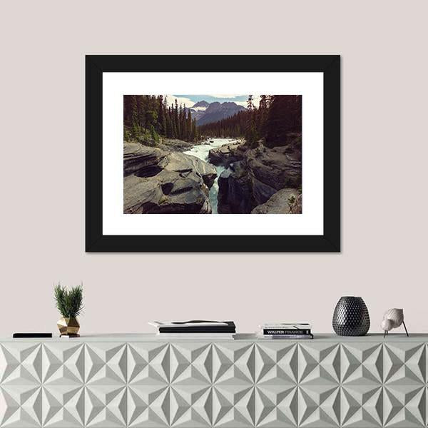 Scenic Views Of Athabasca River Canvas Wall Art-5 Horizontal-Gallery Wrap-22" x 12"-Tiaracle