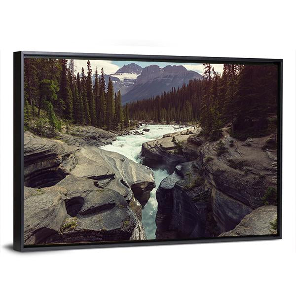 Scenic Views Of Athabasca River Canvas Wall Art-5 Horizontal-Gallery Wrap-22" x 12"-Tiaracle
