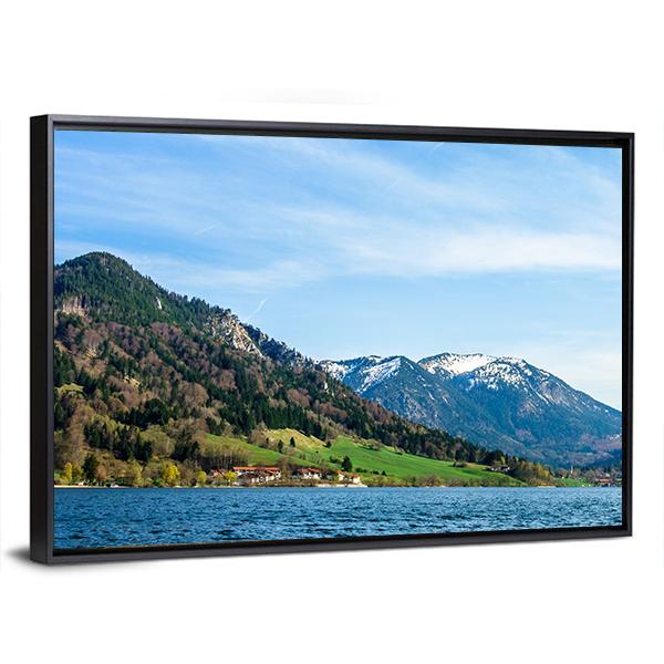 Schliersee Lake In Bavaria Canvas Wall Art-3 Horizontal-Gallery Wrap-25" x 16"-Tiaracle