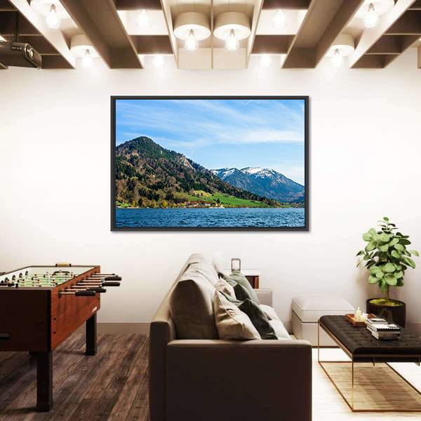 Schliersee Lake In Bavaria Canvas Wall Art-3 Horizontal-Gallery Wrap-25" x 16"-Tiaracle