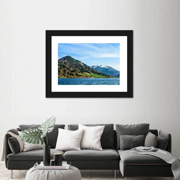 Schliersee Lake In Bavaria Canvas Wall Art-3 Horizontal-Gallery Wrap-25" x 16"-Tiaracle