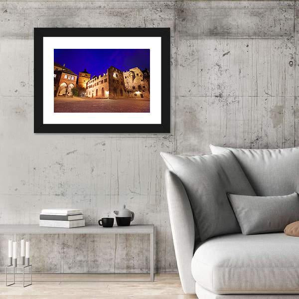 Schloss Heidelberg During Night Time Canvas Wall Art-3 Horizontal-Gallery Wrap-25" x 16"-Tiaracle