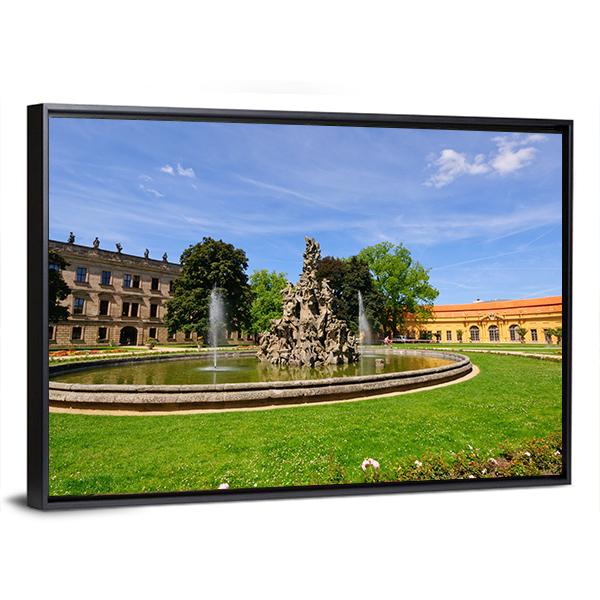 Schlossgarten in Summer In Erlangen Germany Canvas Wall Art-3 Horizontal-Gallery Wrap-25" x 16"-Tiaracle