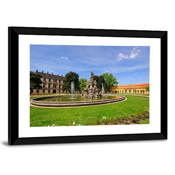 Schlossgarten in Summer In Erlangen Germany Canvas Wall Art-3 Horizontal-Gallery Wrap-25" x 16"-Tiaracle