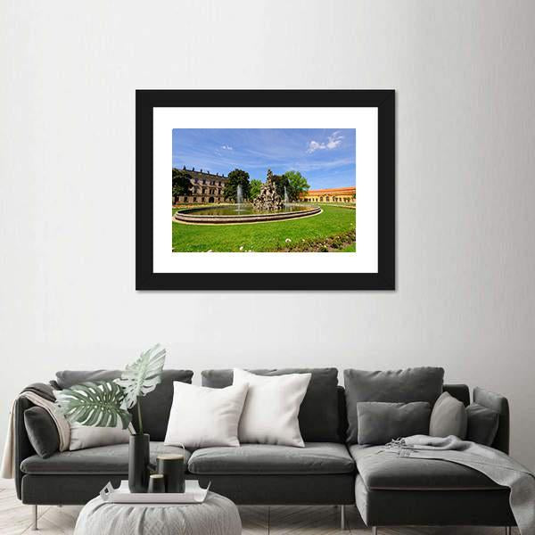 Schlossgarten in Summer In Erlangen Germany Canvas Wall Art-3 Horizontal-Gallery Wrap-25" x 16"-Tiaracle