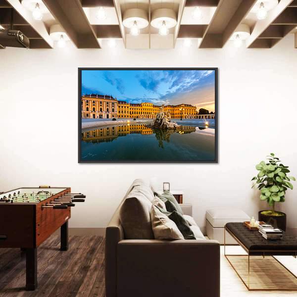 Schonbrunn Palace In Vienna Austria Canvas Wall Art-3 Horizontal-Gallery Wrap-25" x 16"-Tiaracle