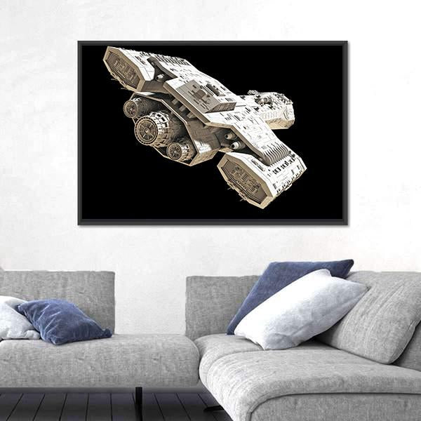 Science Fiction Spaceship Canvas Wall Art-5 Horizontal-Gallery Wrap-22" x 12"-Tiaracle