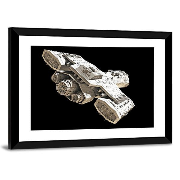 Science Fiction Spaceship Canvas Wall Art-5 Horizontal-Gallery Wrap-22" x 12"-Tiaracle