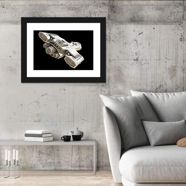 Science Fiction Spaceship Canvas Wall Art-5 Horizontal-Gallery Wrap-22" x 12"-Tiaracle