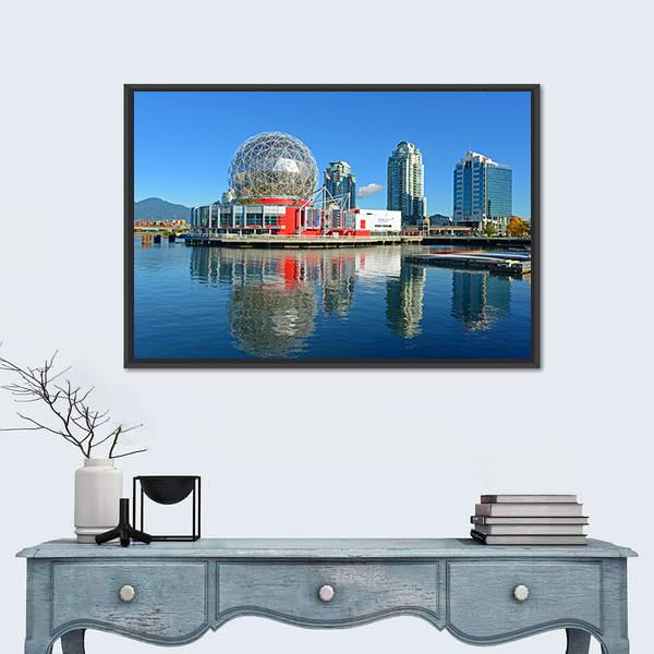 Science World Vancouver Canvas Wall Art-1 Piece-Floating Frame-24" x 16"-Tiaracle