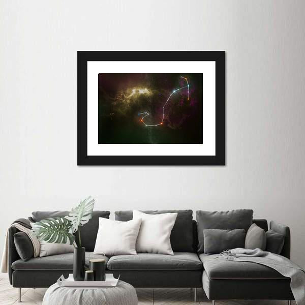 Scorpio Constellation Canvas Wall Art-1 Piece-Framed Print-20" x 16"-Tiaracle