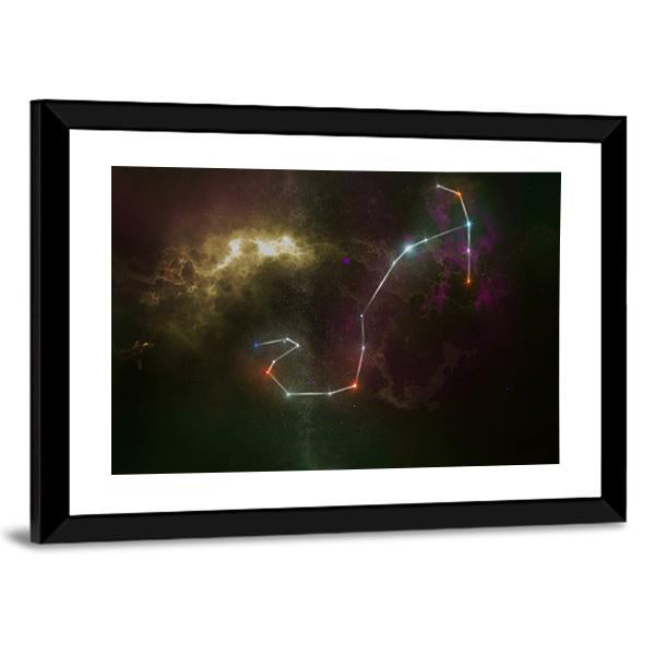 Scorpio Constellation Canvas Wall Art-5 Horizontal-Gallery Wrap-22" x 12"-Tiaracle