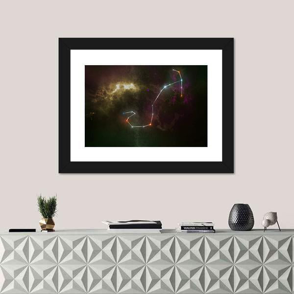 Scorpio Constellation Canvas Wall Art-5 Horizontal-Gallery Wrap-22" x 12"-Tiaracle