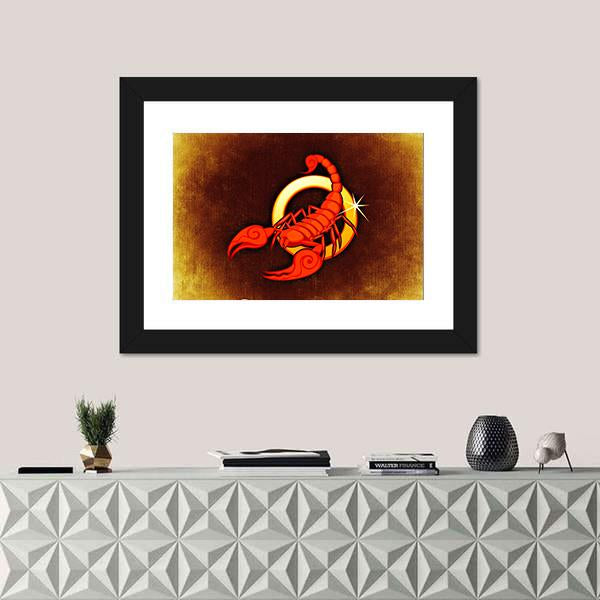 Scorpio Horoscope Canvas Wall Art-5 Horizontal-Gallery Wrap-22" x 12"-Tiaracle