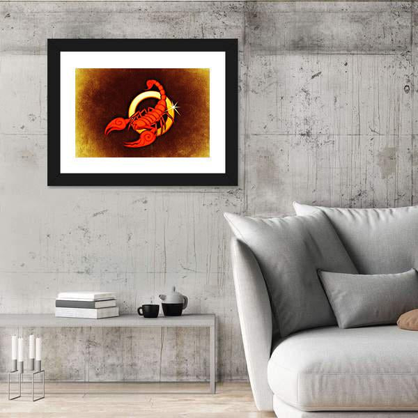 Scorpio Horoscope Canvas Wall Art-5 Horizontal-Gallery Wrap-22" x 12"-Tiaracle