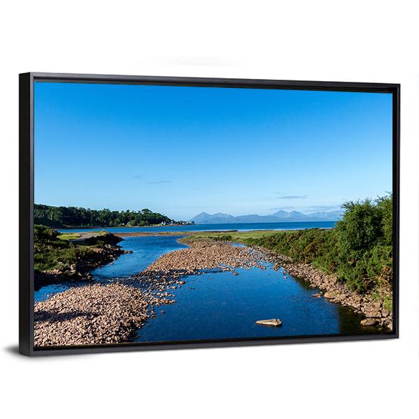 Scottish Lake In The Highlands Canvas Wall Art-3 Horizontal-Gallery Wrap-25" x 16"-Tiaracle