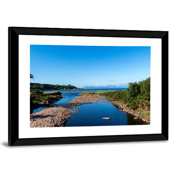 Scottish Lake In The Highlands Canvas Wall Art-3 Horizontal-Gallery Wrap-25" x 16"-Tiaracle