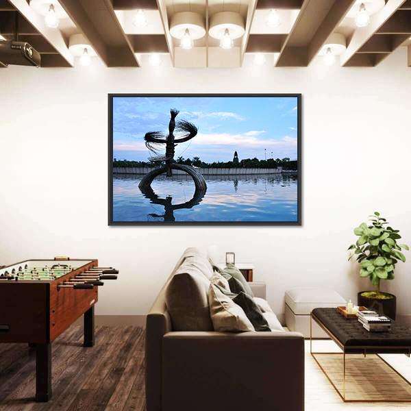 Sculpture Of Art Canvas Wall Art-1 Piece-Floating Frame-36" x 24"-Tiaracle