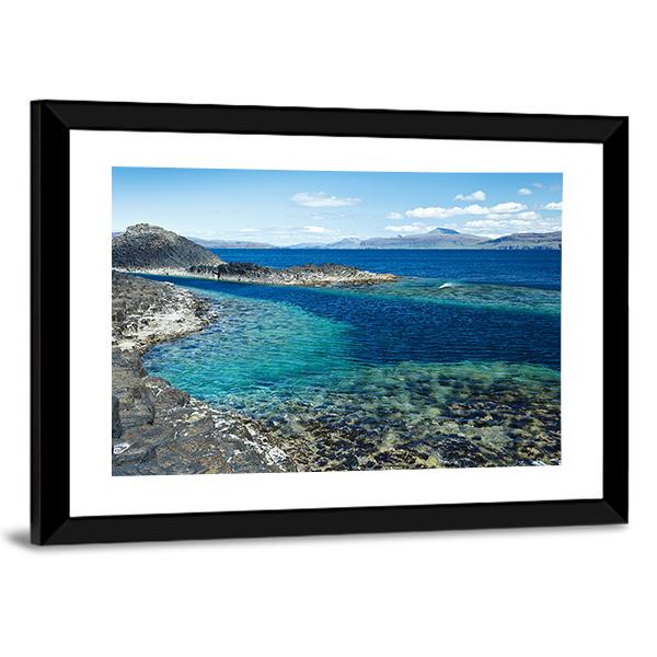 Sea At Staffa Island Canvas Wall Art-3 Horizontal-Gallery Wrap-25" x 16"-Tiaracle