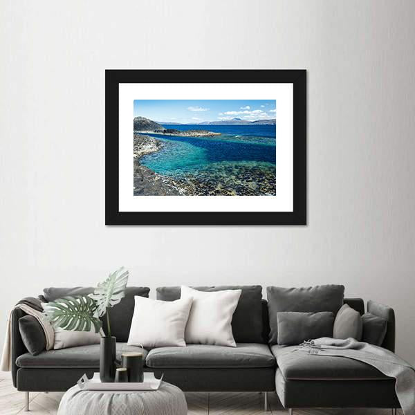 Sea At Staffa Island Canvas Wall Art-3 Horizontal-Gallery Wrap-25" x 16"-Tiaracle