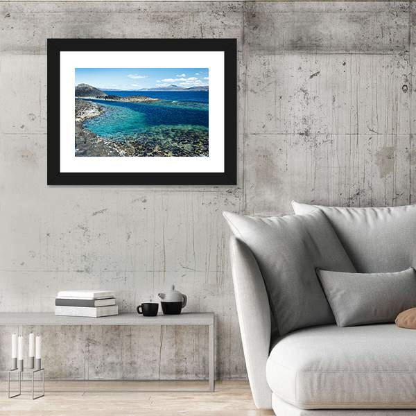 Sea At Staffa Island Canvas Wall Art-3 Horizontal-Gallery Wrap-25" x 16"-Tiaracle