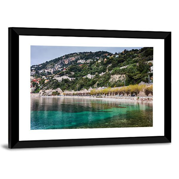 Sea Bay And French Riviera Canvas Wall Art-3 Horizontal-Gallery Wrap-25" x 16"-Tiaracle