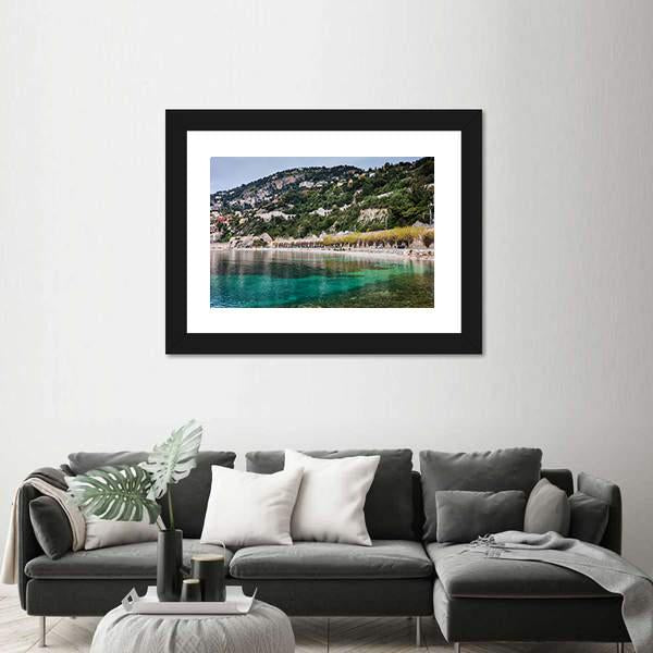 Sea Bay And French Riviera Canvas Wall Art-3 Horizontal-Gallery Wrap-25" x 16"-Tiaracle