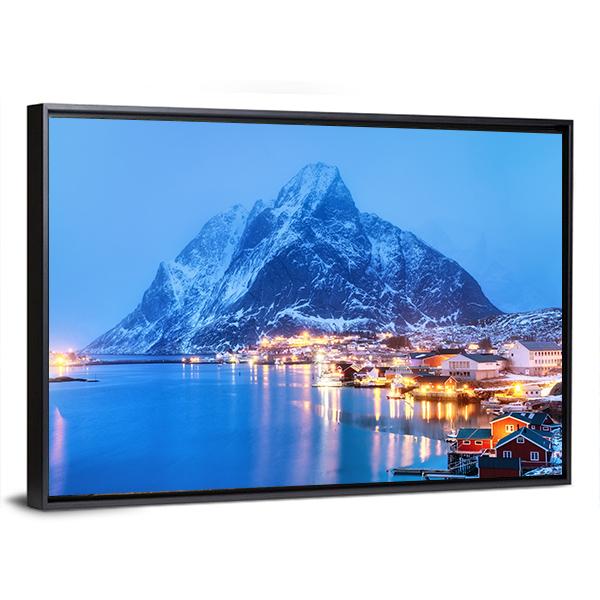 Sea Bay In The Lofoten Islands Canvas Wall Art-3 Horizontal-Gallery Wrap-25" x 16"-Tiaracle