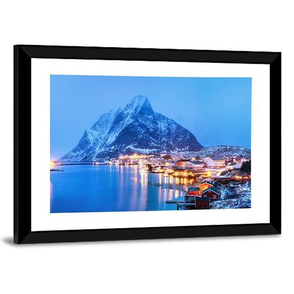 Sea Bay In The Lofoten Islands Canvas Wall Art-3 Horizontal-Gallery Wrap-25" x 16"-Tiaracle