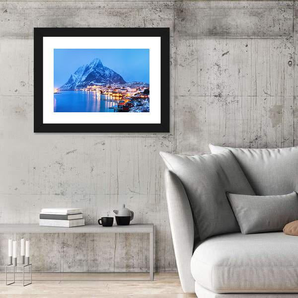 Sea Bay In The Lofoten Islands Canvas Wall Art-3 Horizontal-Gallery Wrap-25" x 16"-Tiaracle