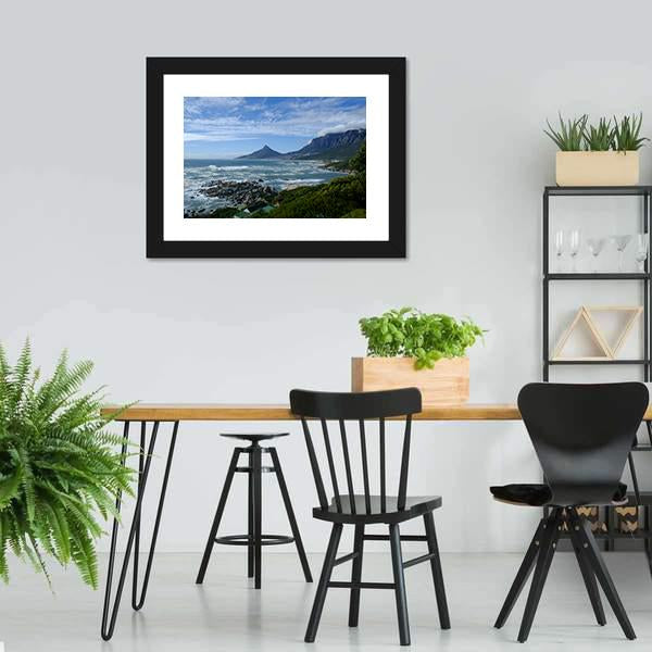 Sea In Cape Town Canvas Wall Art-1 Piece-Framed Print-20" x 16"-Tiaracle