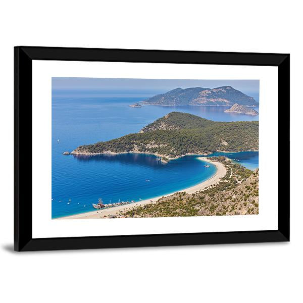 Sea Landscape View Of Beach Canvas Wall Art-3 Horizontal-Gallery Wrap-25" x 16"-Tiaracle