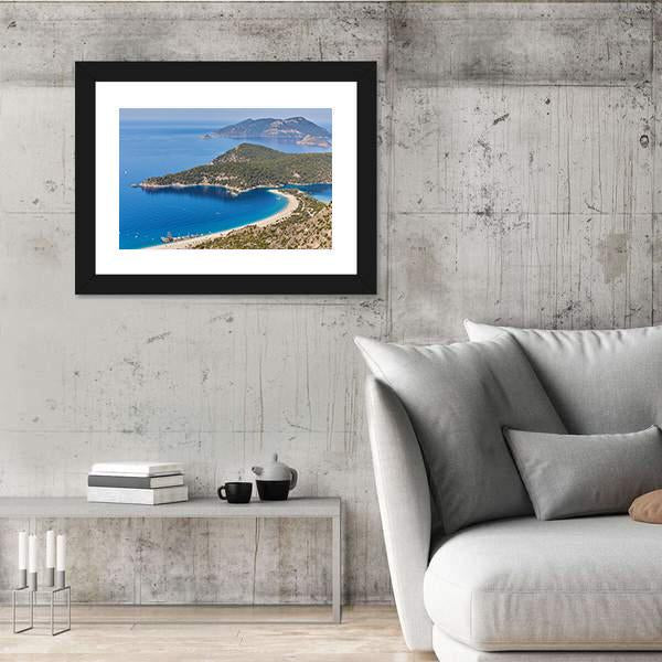 Sea Landscape View Of Beach Canvas Wall Art-3 Horizontal-Gallery Wrap-25" x 16"-Tiaracle