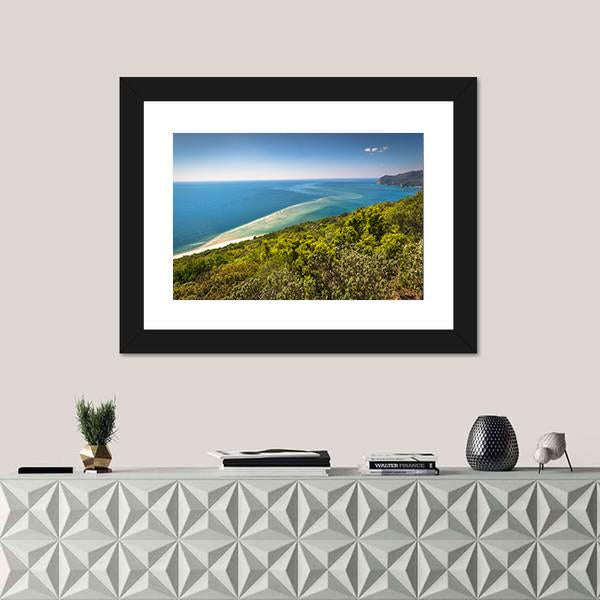 Sea Near National Park Arrabida Canvas Wall Art-1 Piece-Framed Print-20" x 16"-Tiaracle