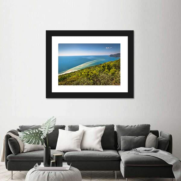 Sea Near National Park Arrabida Canvas Wall Art-3 Horizontal-Gallery Wrap-25" x 16"-Tiaracle