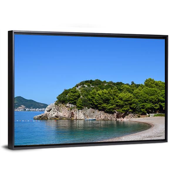 Sea View On A Sunny Day Canvas Wall Art-3 Horizontal-Gallery Wrap-25" x 16"-Tiaracle