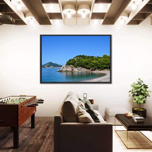 Sea View On A Sunny Day Canvas Wall Art-3 Horizontal-Gallery Wrap-25" x 16"-Tiaracle