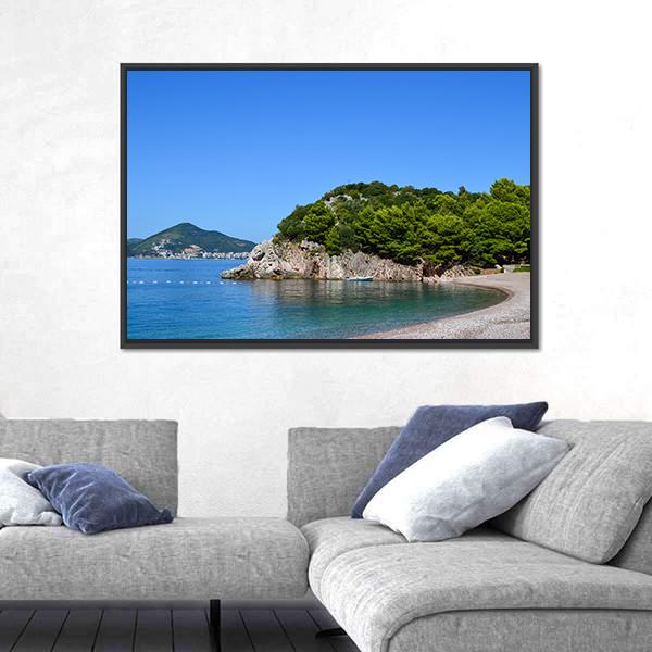 Sea View On A Sunny Day Canvas Wall Art-3 Horizontal-Gallery Wrap-25" x 16"-Tiaracle