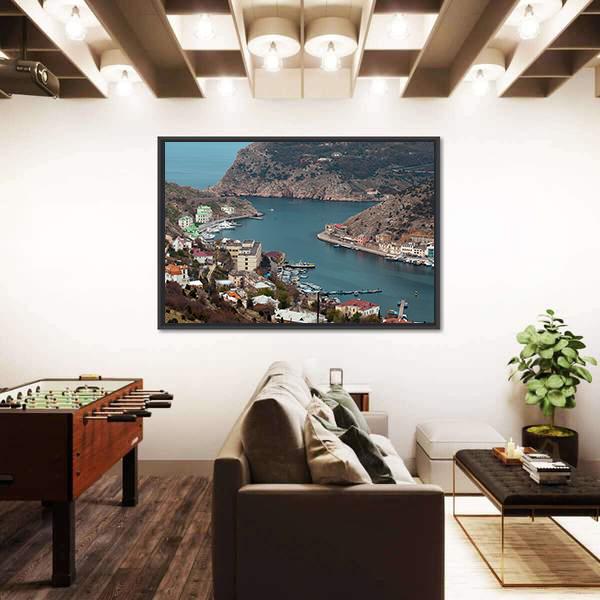 Seaport Balaklava In Crimea Ukraine Canvas Wall Art-3 Horizontal-Gallery Wrap-25" x 16"-Tiaracle