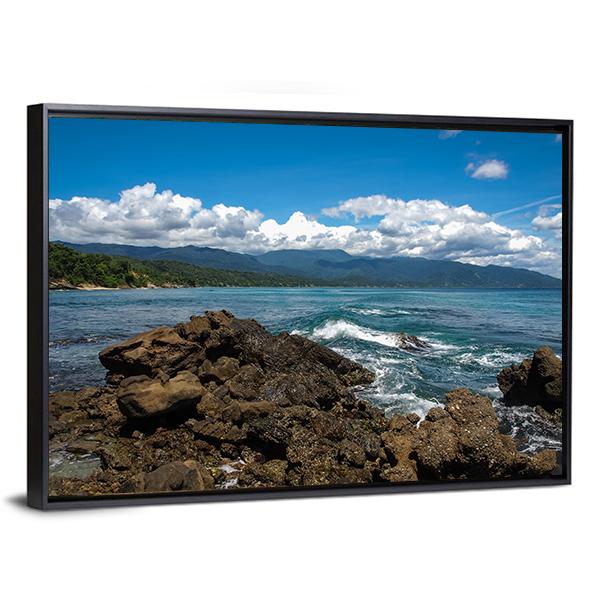 Seascape In Chuspa Beach Canvas Wall Art-3 Horizontal-Gallery Wrap-25" x 16"-Tiaracle