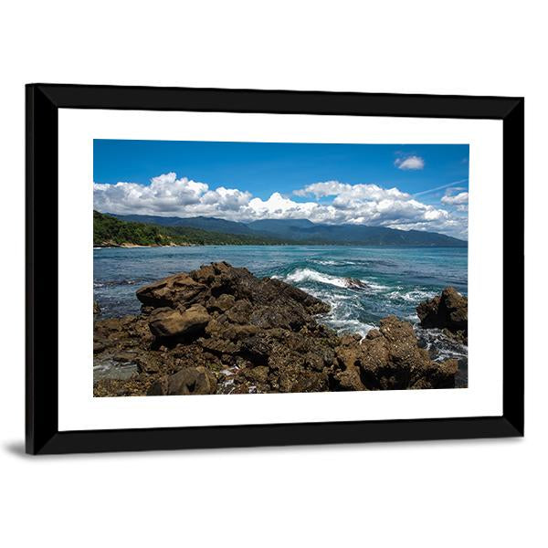 Seascape In Chuspa Beach Canvas Wall Art-3 Horizontal-Gallery Wrap-25" x 16"-Tiaracle