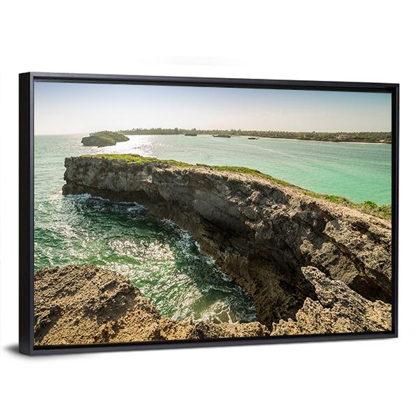 Seascape In Seven Islands Area Canvas Wall Art-3 Horizontal-Gallery Wrap-25" x 16"-Tiaracle