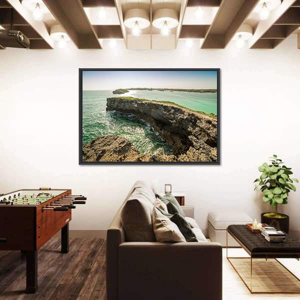 Seascape In Seven Islands Area Canvas Wall Art-3 Horizontal-Gallery Wrap-25" x 16"-Tiaracle