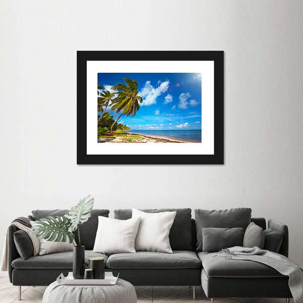 Seaside View Under Blue Sky Canvas Wall Art-3 Horizontal-Gallery Wrap-25" x 16"-Tiaracle