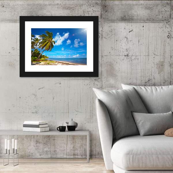 Seaside View Under Blue Sky Canvas Wall Art-3 Horizontal-Gallery Wrap-25" x 16"-Tiaracle