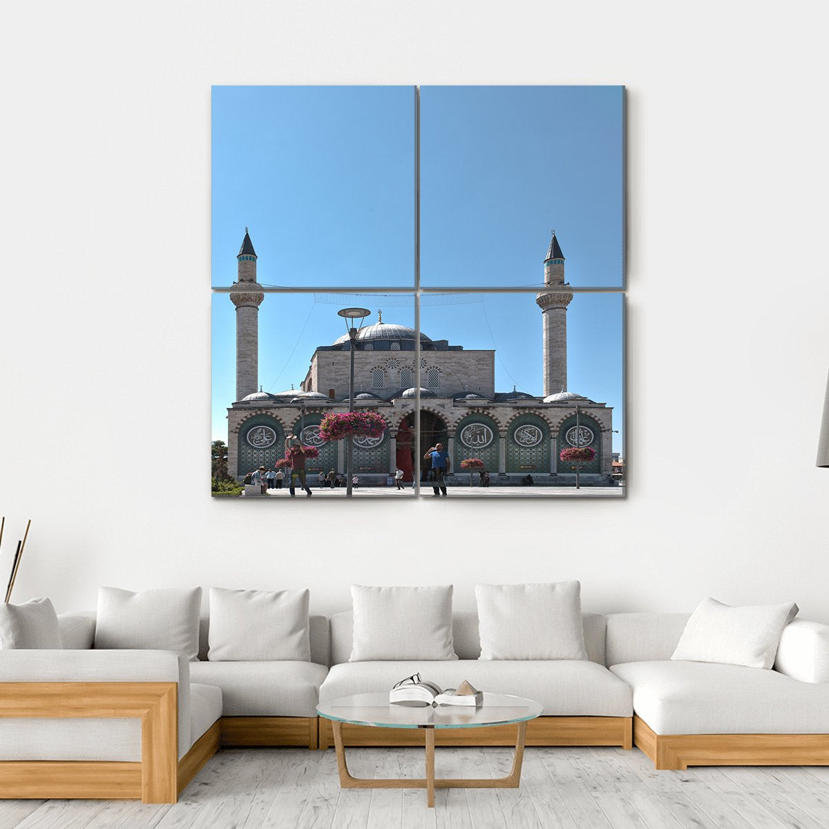 Selimiye Mosque Turkey Canvas Wall Art-4 Square-Gallery Wrap-17" x 17"-Tiaracle