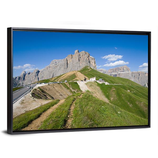 Sella Pass Italy Canvas Wall Art-3 Horizontal-Gallery Wrap-25" x 16"-Tiaracle