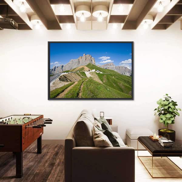Sella Pass Italy Canvas Wall Art-3 Horizontal-Gallery Wrap-25" x 16"-Tiaracle