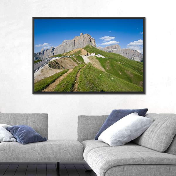 Sella Pass Italy Canvas Wall Art-3 Horizontal-Gallery Wrap-25" x 16"-Tiaracle