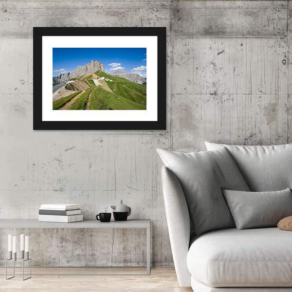 Sella Pass Italy Canvas Wall Art-3 Horizontal-Gallery Wrap-25" x 16"-Tiaracle